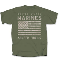 Thumbnail for Military Marine Tonal Flag T-Shirt