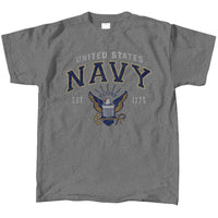 Thumbnail for Navy Vintage Block Youth T-Shirt