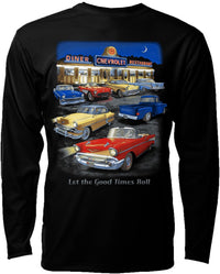 Thumbnail for GM Good Times Roll Diner Scene Asst Cars L/S T-Shirt