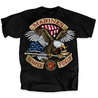 Thumbnail for Military Marine Flying Proud Eagle Flag T-Shirt