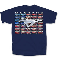 Thumbnail for Ford Mustang Car Flag Stacked W Pony T-Shirt