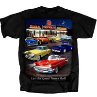 Thumbnail for GM Good Times Roll Diner Scene Asst Cars T-Shirt