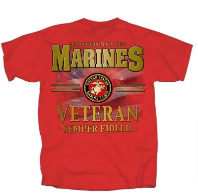 Military Marines Vet Star Band T-Shirt