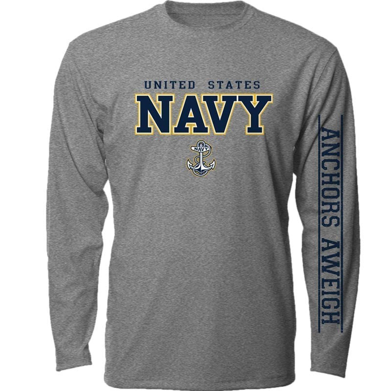Navy Block Long Sleeve L/S T-Shirt