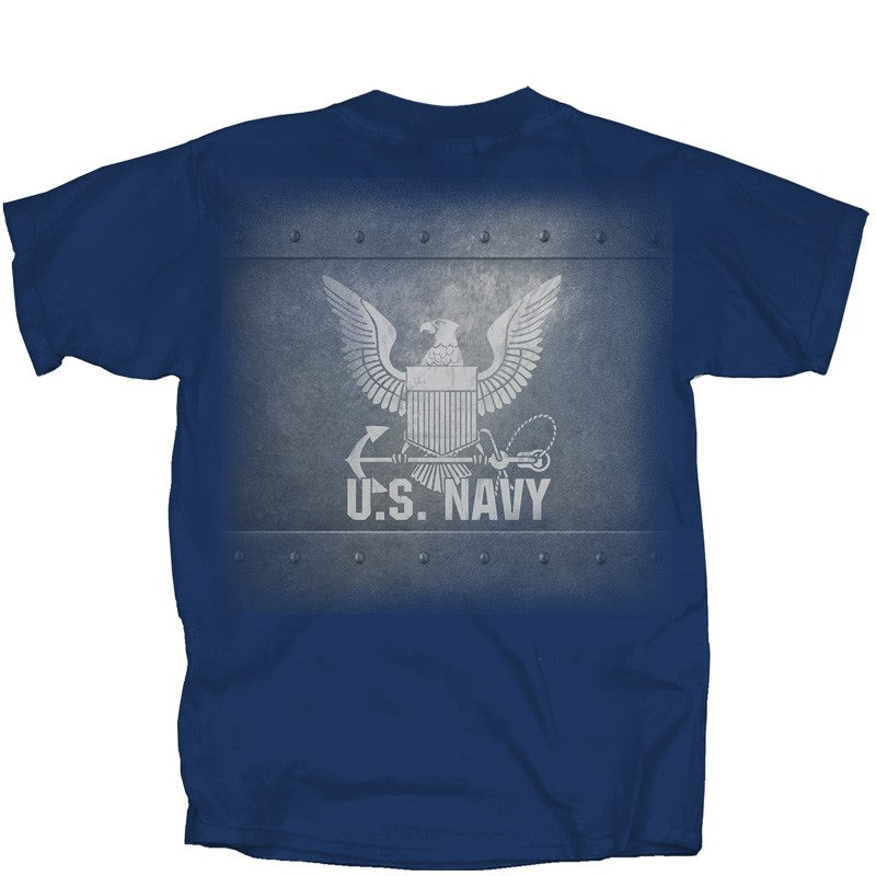Military Navy Rivet Logo T-Shirt