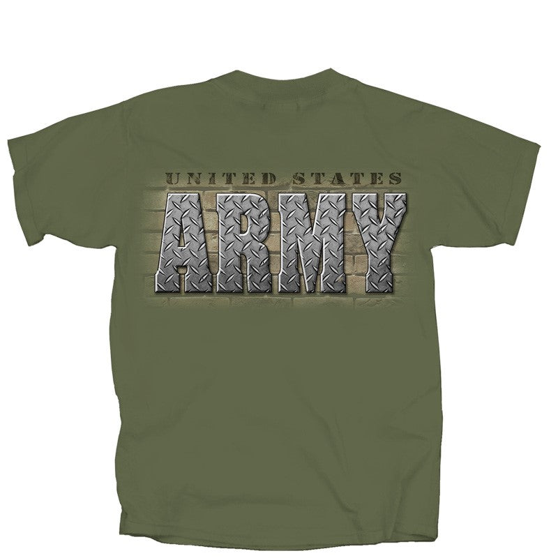 Military Army Diamond Plate Logo T-Shirt