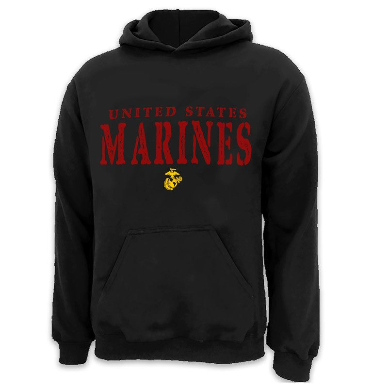 Marine Stamp Logo Adult Hood