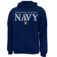 Thumbnail for Navy Stamp Logo Adult Hood
