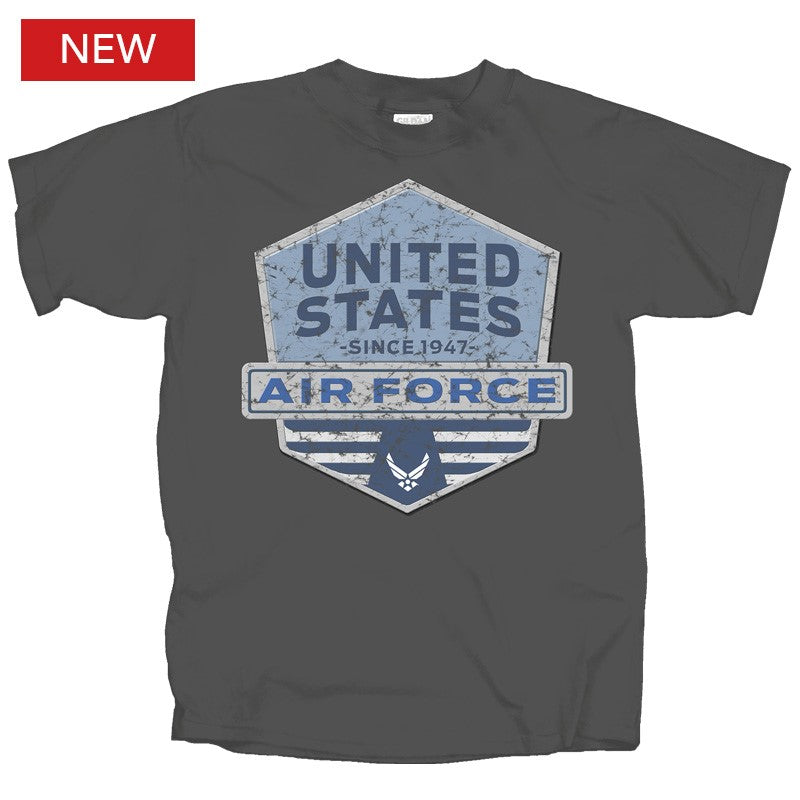 Military Air Force Hexagon Shield T-Shirt