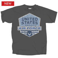 Thumbnail for Military Air Force Hexagon Shield T-Shirt