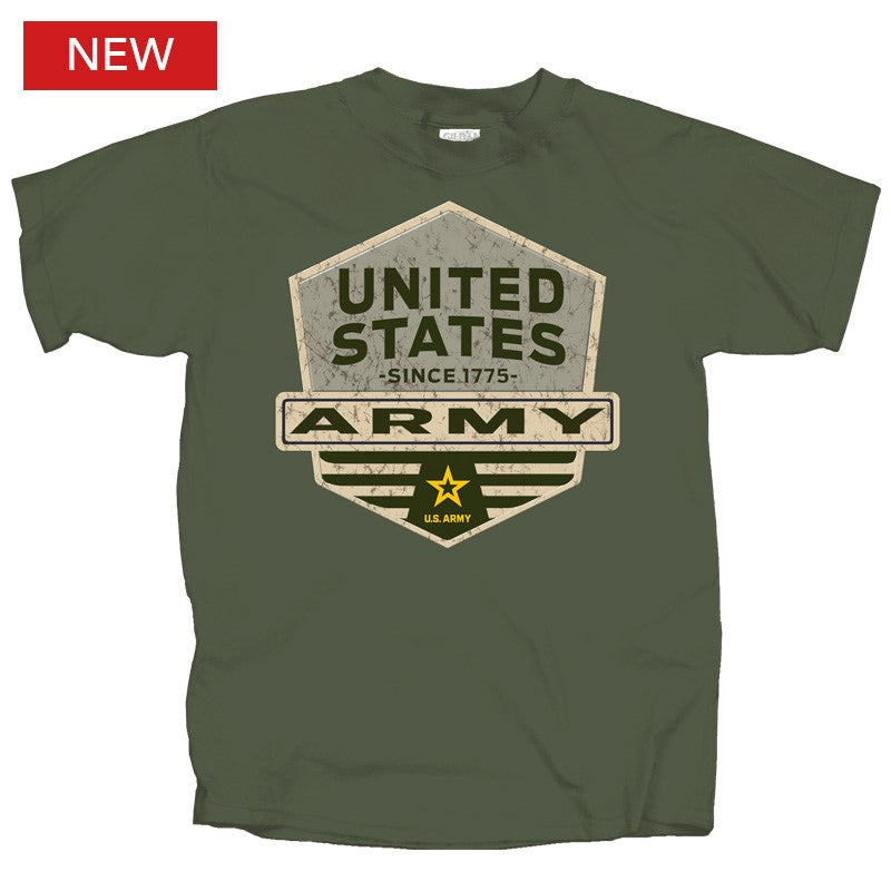 Military Army Hexagon Shield T-Shirt