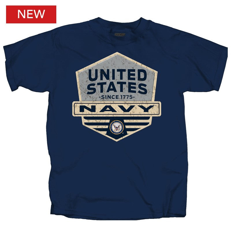Military Navy Hexagon Shield T-Shirt