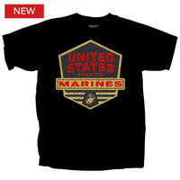 Thumbnail for Military Marines Hexagon Shield T-Shirt