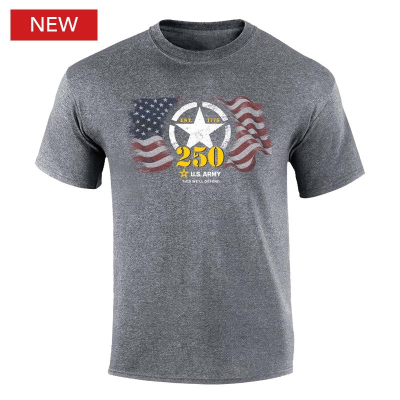 Military Army 250th Anniversary Flag T-Shirt