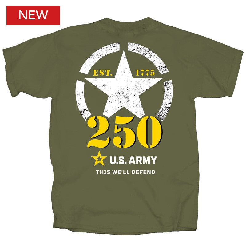 Military Army 250th Anniversary Logo T-Shirt