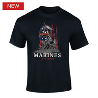Thumbnail for Military Marine 250th Anniversary Logo Iwojima T-Shirt