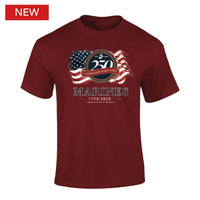 Thumbnail for Military Marine 250th Anniversary Flag T-Shirt