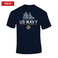 Thumbnail for Military Navy 250th Anniversary Ship T-Shirt