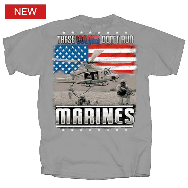 Military Marines Colors Don't Run Flag T-Shirt