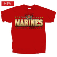 Thumbnail for Marines Gold & Flags T-Shirt