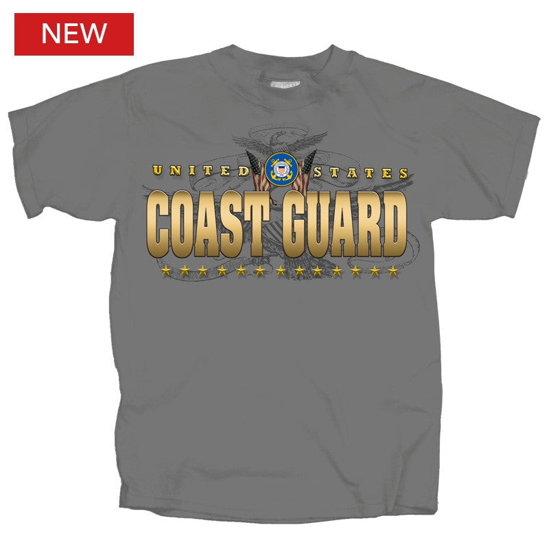 Coast Guard Gold & Flags T-Shirt