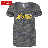 Thumbnail for Army Lady Script Logo Ladies V-Neck T-Shirt