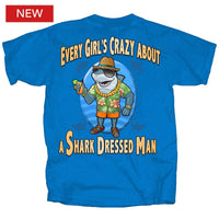 Thumbnail for Drinking Girl Crazy About Shark Dressed Man T-Shirt