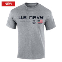 Thumbnail for Military Navy Flag Icon Forged by the Sea T-Shirt