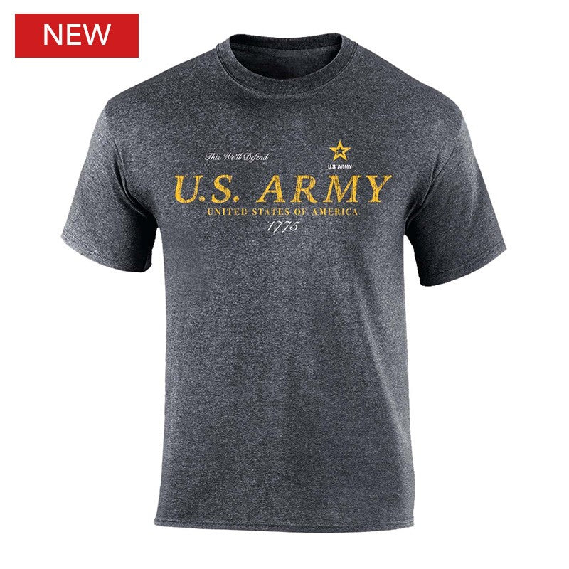 Military Army Distressed Top Icon T-Shirt