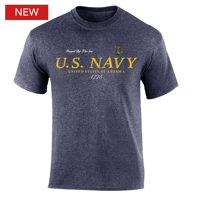 Military Navy Distressed Top Icon T-Shirt
