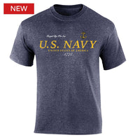 Thumbnail for Military Navy Distressed Top Icon T-Shirt