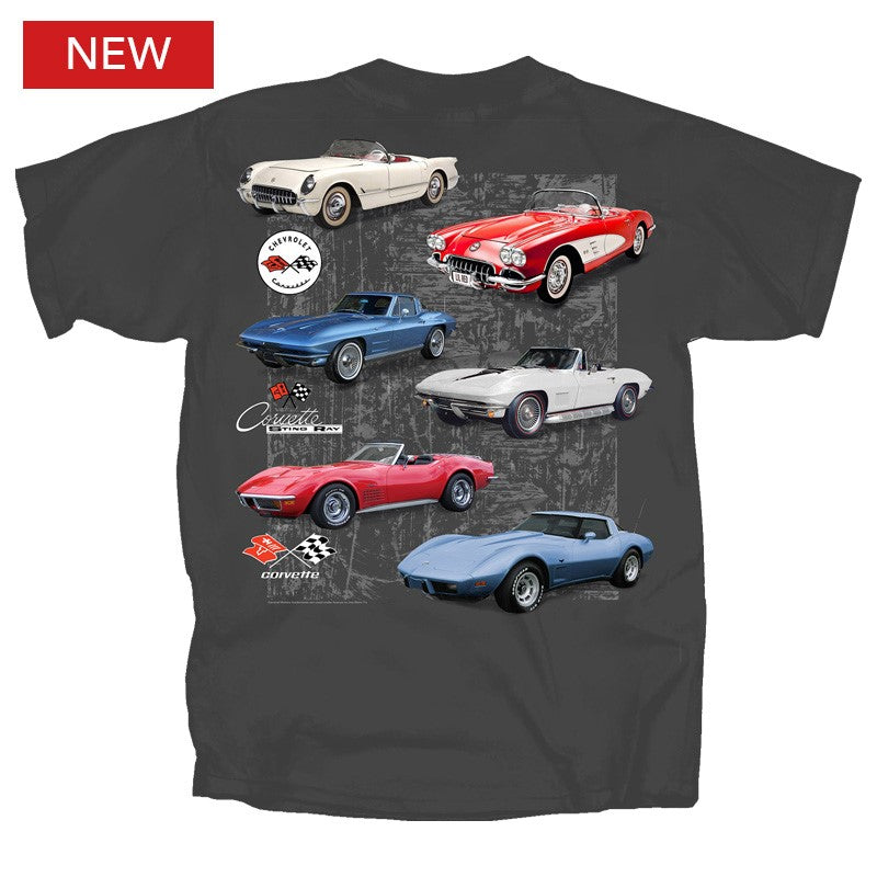GM Corvette Stingray Red White Blue T-Shirt