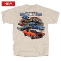 Thumbnail for Ford Welcome to Muscle Town Multi Car Scene T-Shirt