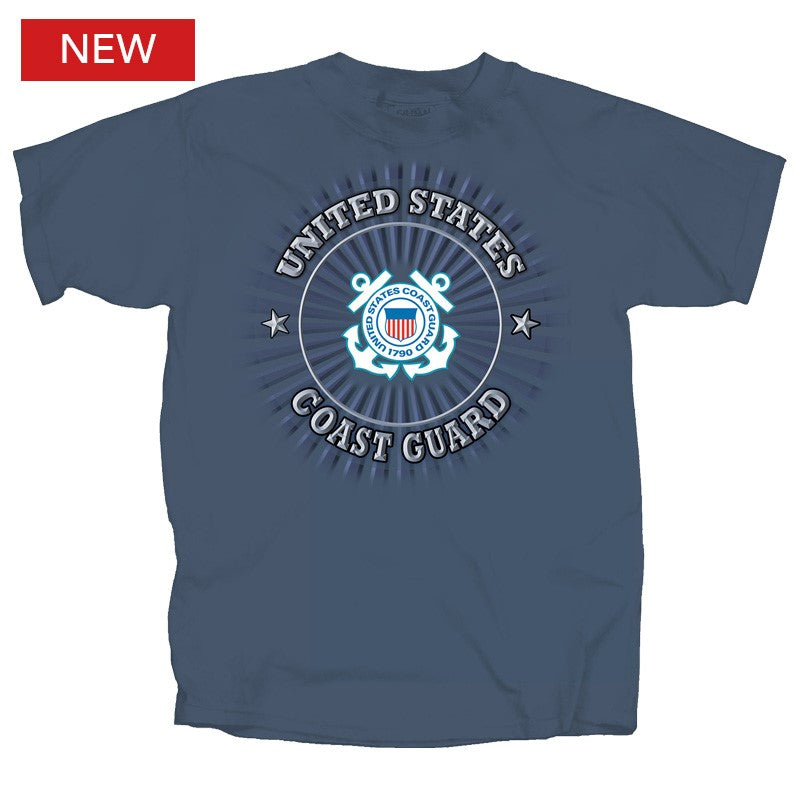 Military Coast Guard Circle Burst T-Shirt