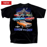 Thumbnail for Chevy Camaro Hanging with My Crew 6 Cars T-Shirt
