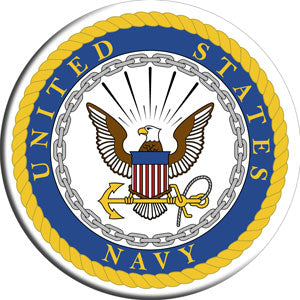 America's Navy Logo 3" Round Magnet - 3 pc prepack