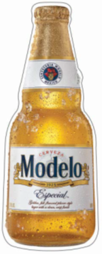 9.85” x 25.37” - MODELO BOTTLE - SHAPED AND EMBOSSED METAL SIGN - (2 PC PREPACK - $9.00 EACH)