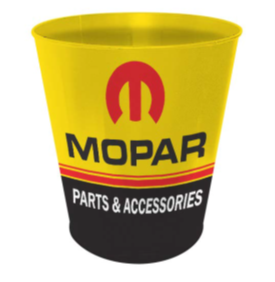 10.5" ROUND x 11" HIGH - MOPAR PARTS METAL TRASH BIN - (2 PC PREPACK - $9.00 EACH)