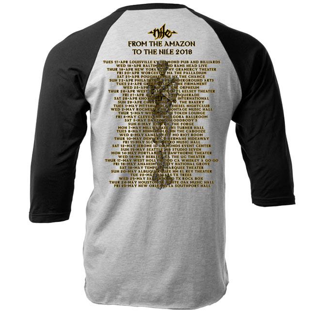 Nile Scarab Gold Outline Tour Dates Raglan Jersey