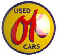 Thumbnail for OK USED CARS DOMED METAL SIGN - 15
