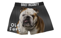 Thumbnail for BRIEF INSANITY Old Fart Dog Boxer Shorts