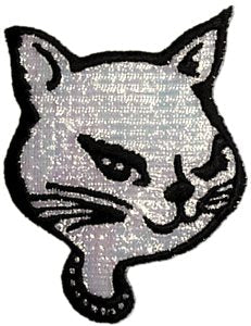 Pink Opal Kitty Head 2.25"x3" Patch - 3 pc prepack