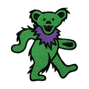 Grateful Dead Green Bear 2.13"x2" Patch - 3 pc prepack