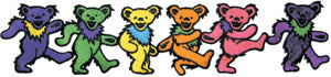 Grateful Dead Dancing Bears 2"x9.5" Oversized Patch