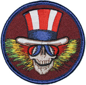 Grateful Dead Uncle Sam Head 3" Round Patch - 3 pc prepack