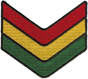 Rasta Chevron 3"x3" Patch - 3 pc prepack