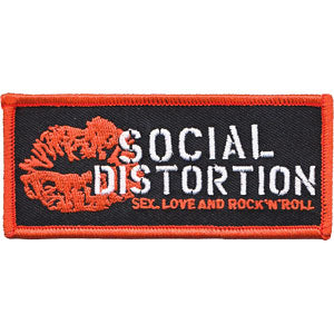 Social Distortion Lip Logo 4"x1.75" Patch - 3 pc prepack
