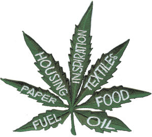 Hemp Uses Leaf 3.25"x4" Patch - 3 pc prepack