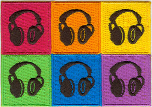 Headphones 3.5"x2.5" Patch - 3 pc prepack