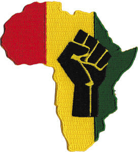 Rasta Africa Fist 3.3"x3.75" Patch - 3 pc prepack